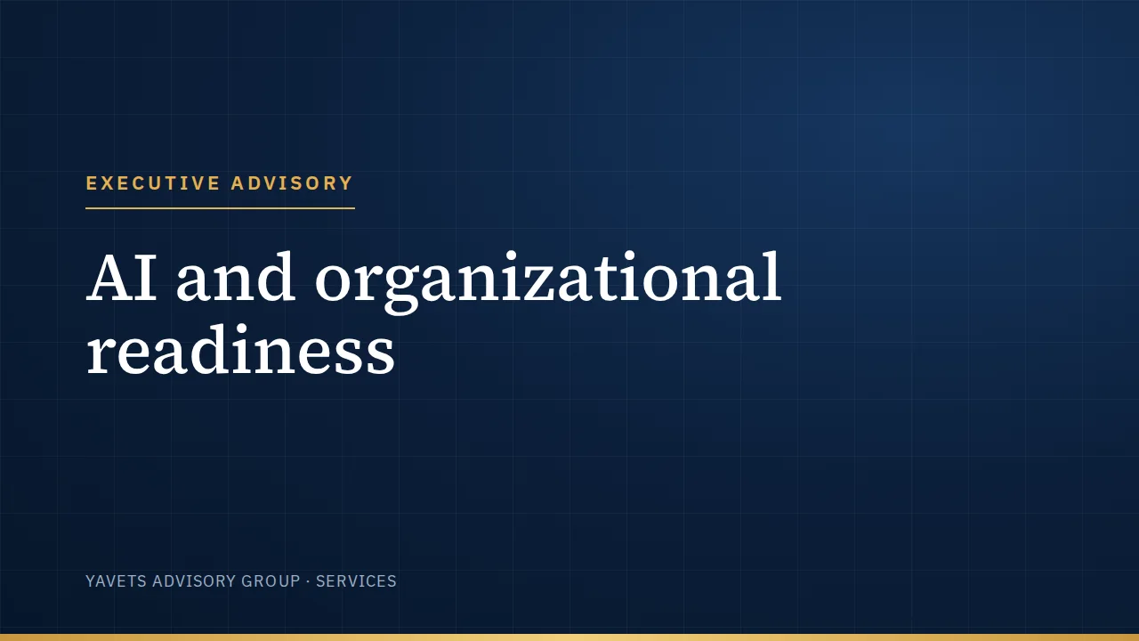 AI and organizational readiness
