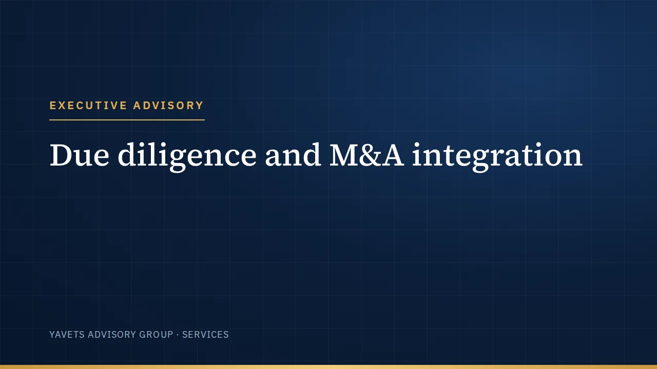 Due diligence and M&A integration