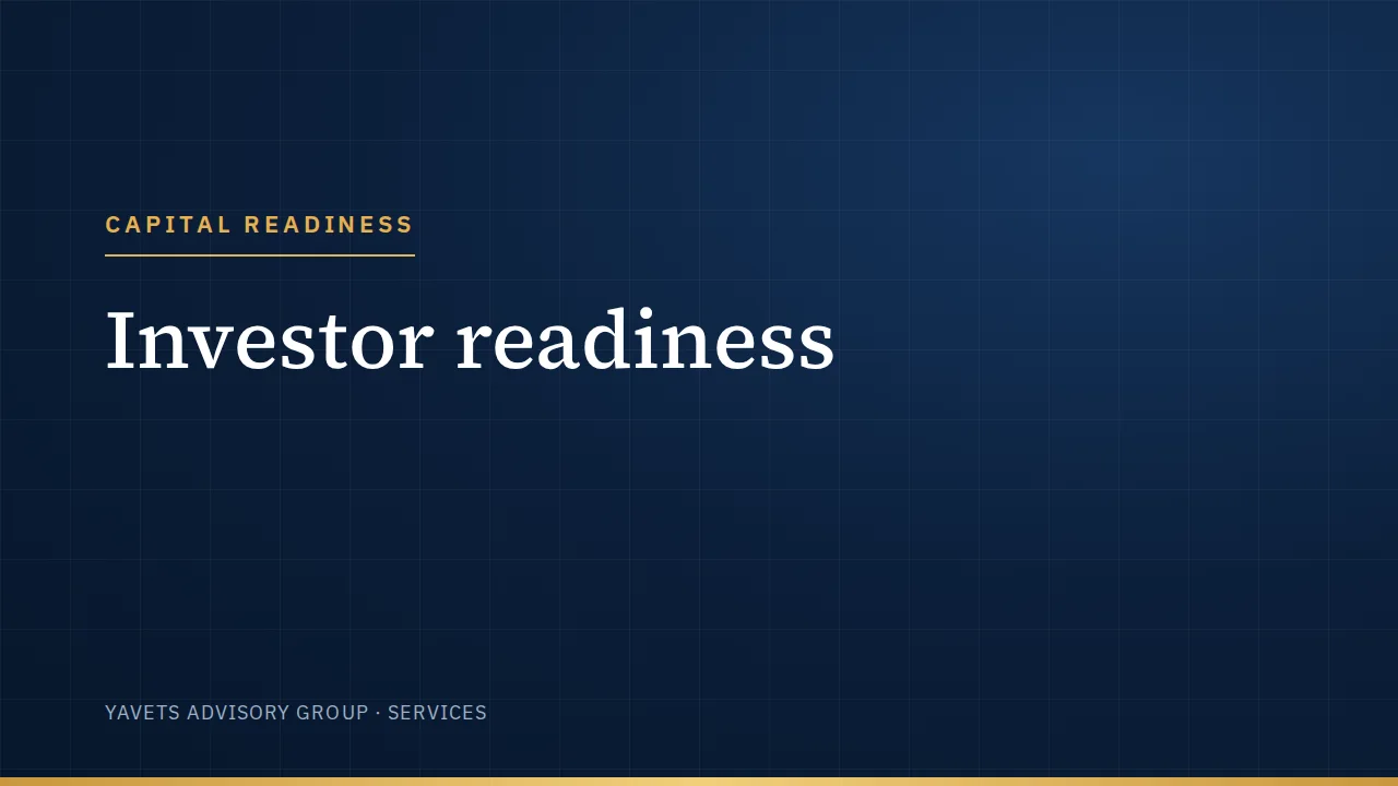 Investor readiness