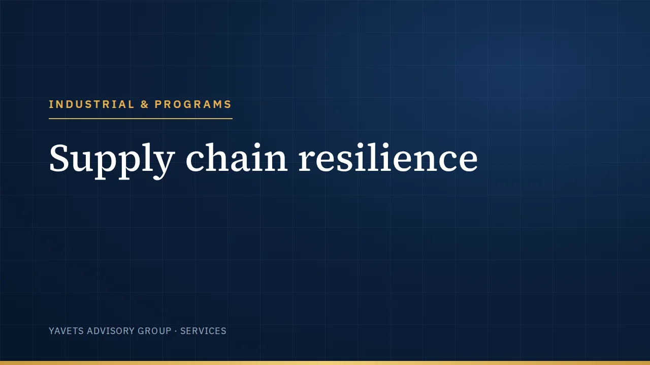 Supply chain resilience