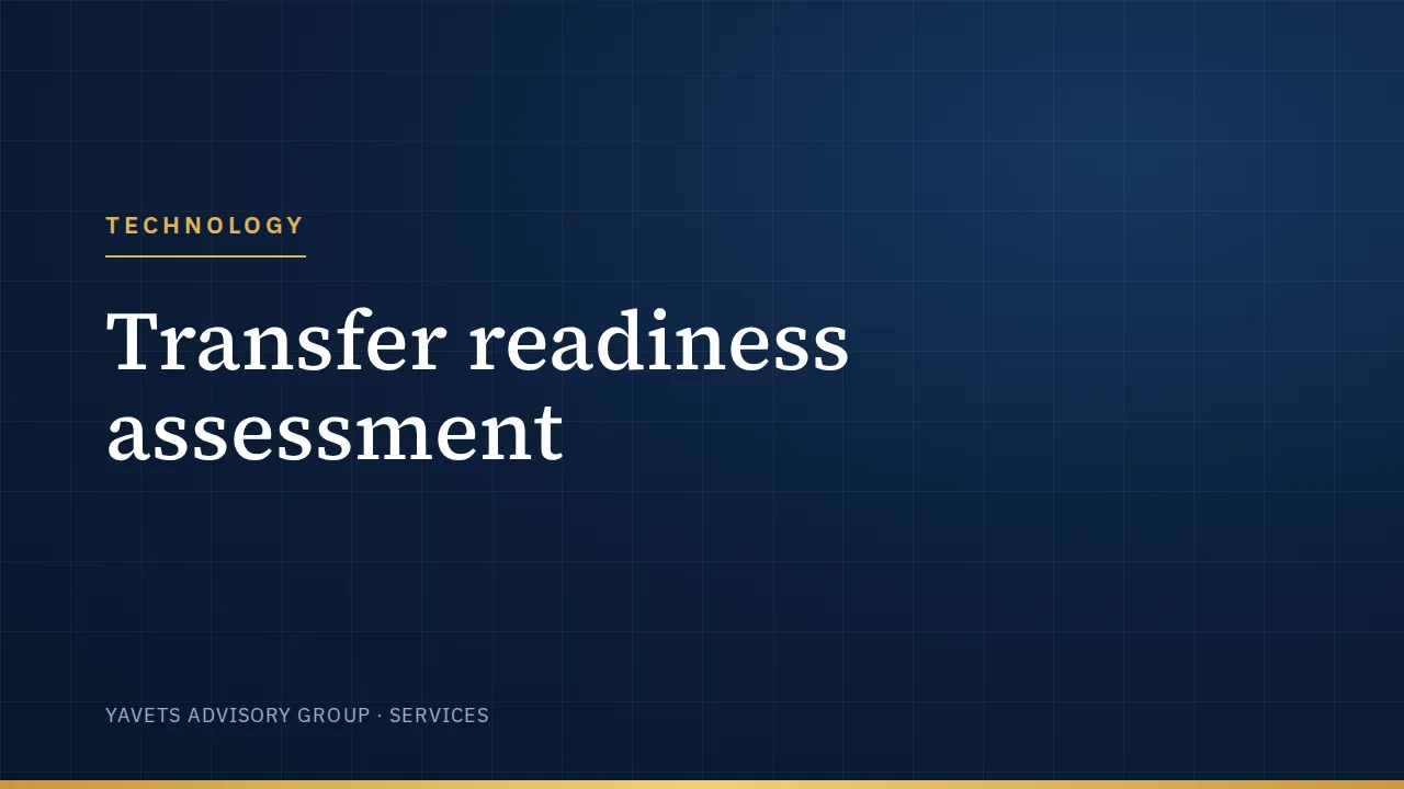 Transfer readiness assessment